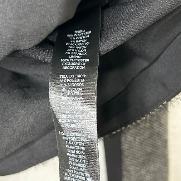 White House Black Market Tweed Knit Jacket Women’s 2 Gray Black Zip Front - Picture 9 of 10